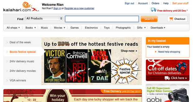 Kalahari new home page Kalahari new home page