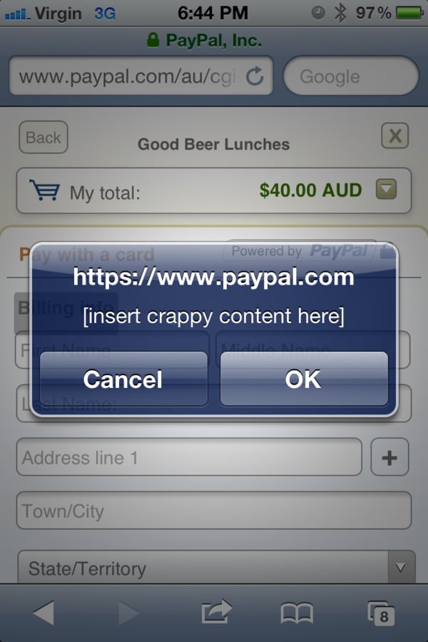 PayPal content PayPal content