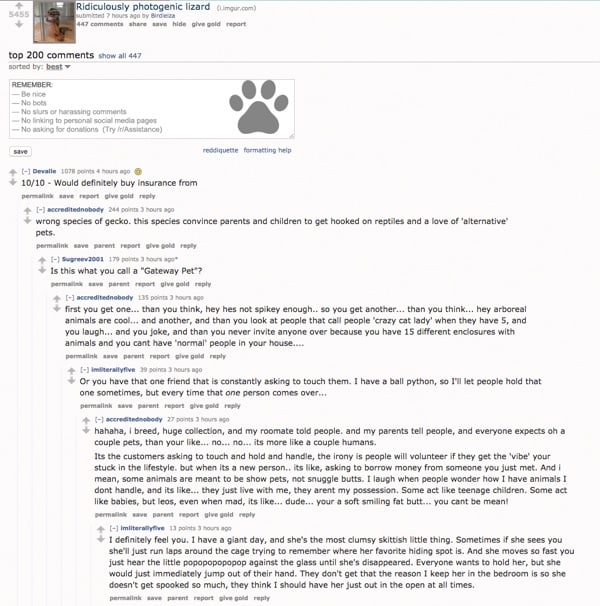 Infinitely threaded comments on Reddit Infinitely threaded comments on Reddit